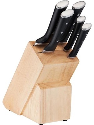 Tefal Ice Force 5 Bıçaklı Ahşap Stand Seti Siyah Renk ile Mutfak İçin Kullanışlı Gereçler