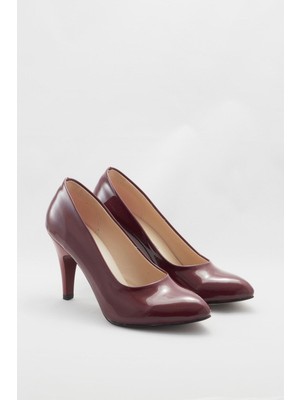 Bordo Kadın Klasik Topuklu Ayakkabı 1301BORDO Rugane
