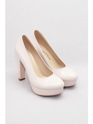 Pudra Kadın Klasik Topuklu Ayakkabı 2001PUDRA Rugane