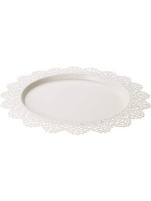 Mum Tabağı, Beyaz, 37 cm