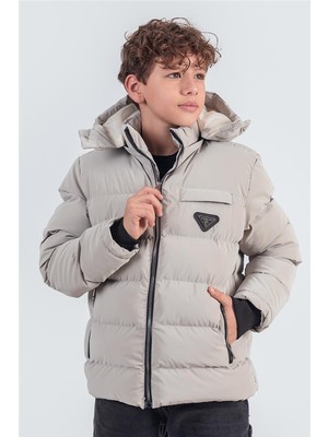  Nova Kumaş Kapüşonlu Erkek Çocuk Kışlık Mont KM2509