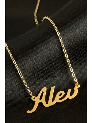 Sepetim Alev Isimli Kolye -Sarı