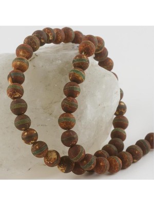 Sepetim Tibet Akik Taşı Mat 8 Mm-Yeşil-1