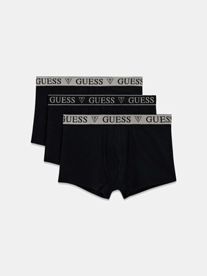 Guess Access Erkek Siyah 3'lü Boxer Paketi U5BG65KCD31-JBLK