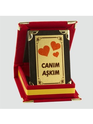 Sepetim Canım Aşkım Plaketi-Kırmızı