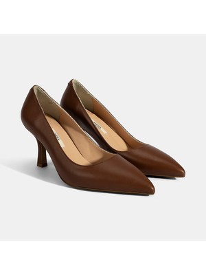Kadın Taba Deri Stiletto