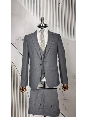 Dupont Slim Fit Yelekli Takım Elbise