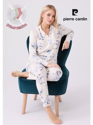 Kadın Giyim Pamuklu Krem Gömlek Pijama Takımı