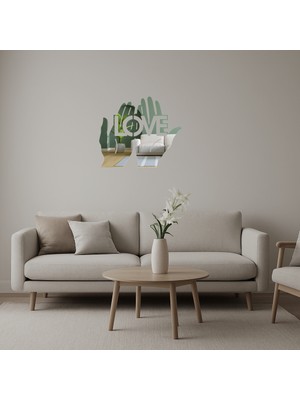 Eller Üzerinde Aşk Dekoratif Aynalı Tablo - BRF12008-3197