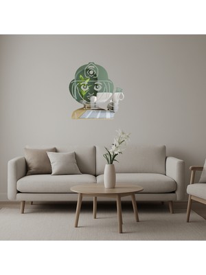 Itfaiyeci Kadın Dekoratif Aynalı Tablo - BRF12670-5288