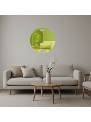 Doğal Motifler Dekoratif Ev Altın Aynalı Tablosu - BRF13255-6887