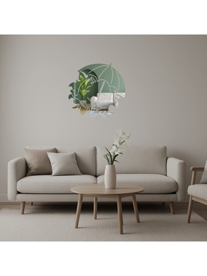 Şemsiye Altında Yaz Güneşi Dekoratif Aynalı Tablo - BRF19410-8000