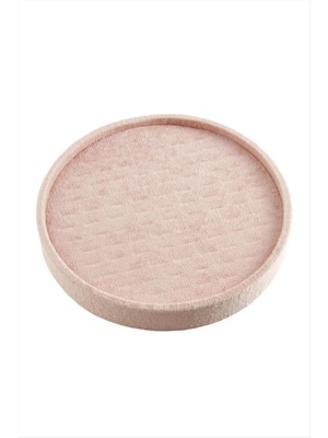 Sepetim Yuvarlak Ahşap Anfora Kumaş Piercing Küpelik 20 Cm-Koyu Gri