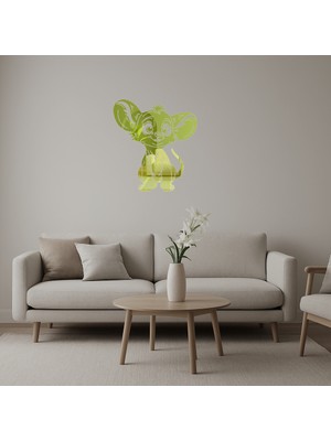 Eğlenceli Çizgi Film Stili Dekoratif Altın Aynalı Tablo - BRF13501-7852