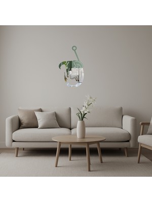 Boğa Başlı Dekoratif Askı Aynalı Tablosu - BRF17669-5870