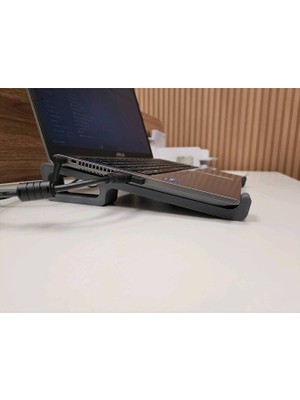 Ergonomik Laptop Standı Siyah – Notebook, Bilgisayar Yükseltici, Isı Dağıtıcı, Taşınabilir Notebook Tutucu