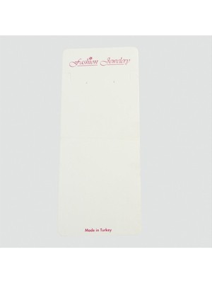 Sepetim Küpe Kolye Set Kartı-Beyaz