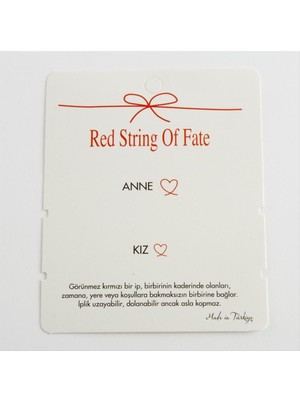 Sepetim 2li Anne Kız Yazılı Bileklik Kartı 200 Adet-Beyaz