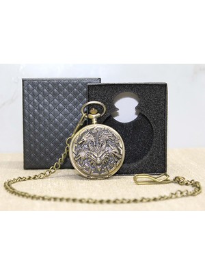 Kişiye Özel Kutulu Dragonlu Antik Köstekli Saat