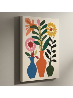 Modern Tarzı Çiçek Vazoları Tablosu