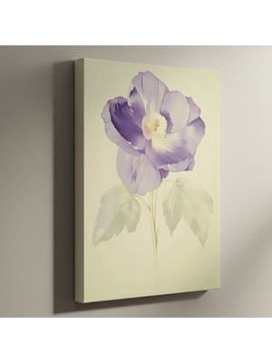 Lavanta Tonlarında Botanik Çiçek Resmi Tablo