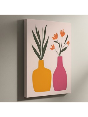Modern Minimalist Vazo Çiçek Baskısı Tablo