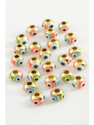 Sepetim Nazar Mineli Bileklik ve Kolye Ucu Aparatı 1 Adet-Turkuaz