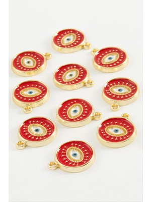 Sepetim Göz Tek Kulp Mineli Bileklik ve Kolye Ucu Aparatı 1 Adet-Mavi