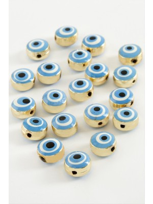 Sepetim Nazar Mineli Bileklik ve Kolye Ucu Aparatı 1 Adet-Mavi