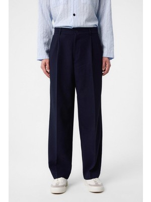 Antioch Lacivert Baggy Fitilli Erkek Pantolon