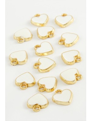 Sepetim Kalp Mineli Bileklik ve Kolye Ucu Aparatı 1 Adet-Siyah