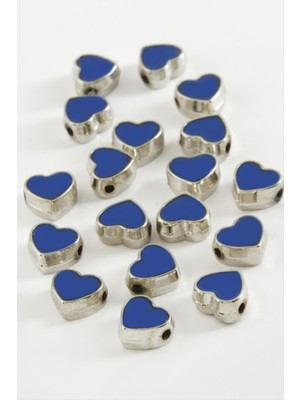 Sepetim Kalp Mineli Bileklik ve Kolye Ucu Aparatı 1 Adet-Siyah