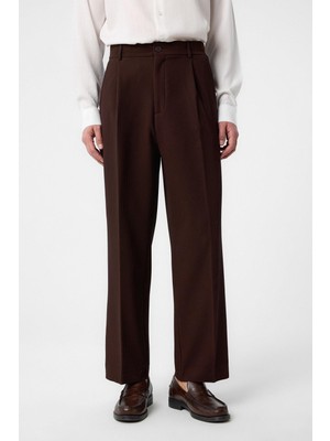 Antioch Kahve Baggy Fitilli Erkek Pantolon