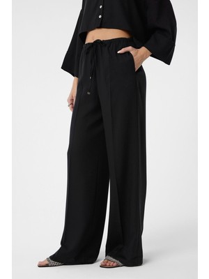 Antioch Siyah Relaxed Kadın Pantolon