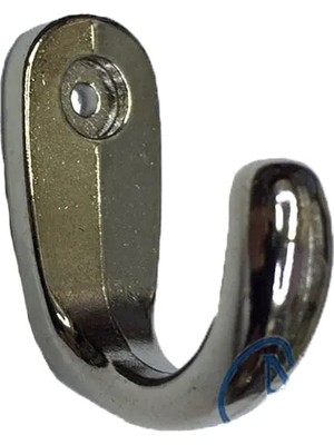 Büyük Tekli Fincan Askı, Dekor Askısı - Nikel, 12X23X30 mm