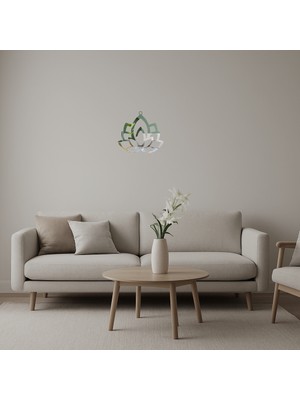 Zarif Çiçek Desenli Aynalı Tablo - BRF19914-9817