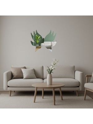 Modern Kelebek Tasarımlı  Sanat Aynalı Tablosu - BRF12070-6350