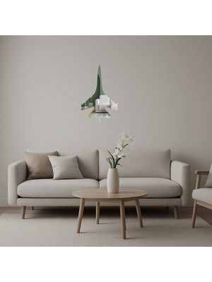 Modern Uçak Tasarımlı Duvar Aynalı Tablosu - BRF12880-5301