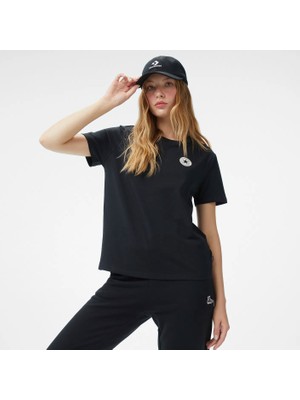 Markali Converse Chuck Patch Kadın Siyah Tişört CVW5T108-BLK