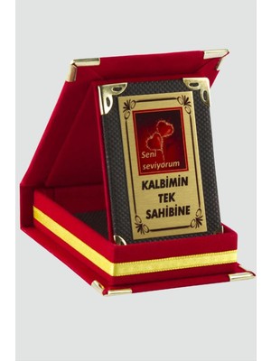 Sepetim Kalbimin Tek Sahibine Plaketi-Kırmızı