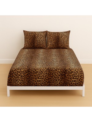 Desenli Çift Kişilik 160 x 200 Lastikli Çarşaf ve 2 Adet Yastık Kılıfı