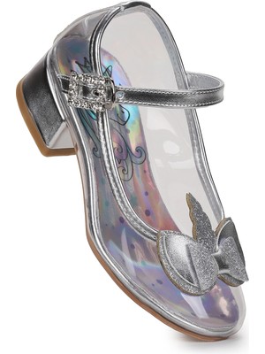 Kiko Kids Unicorn Kız Çocuk Topuklu Abiye Şeffaf Ayakkabı