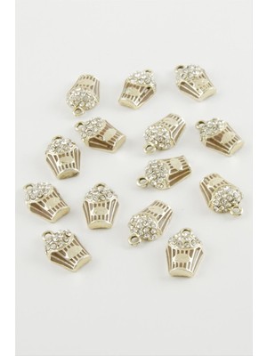 Sepetim Mısır Taşlı Kolye Ucu Aparatı 1 Adet-Sarı