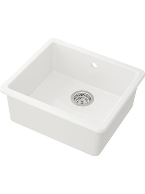 Tek Gözlü Eviye, Beyaz, 53X47 cm