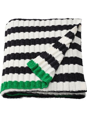 Örtü, Siyah-Beyaz, 130X170 cm