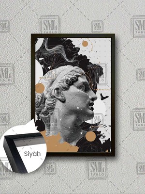 Davut Heykeli David Antik Yunan Heykeli Modern Sanat Çerçeveli Dikey Kanvas Tablo