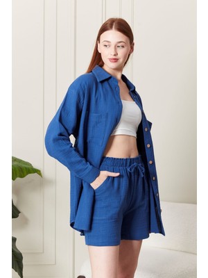 %100 Koton Mollis Kumaş Şort