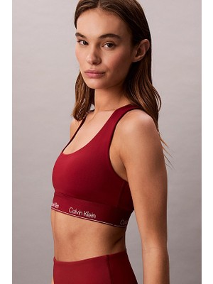 Kadın Orta Destekli Yarışçı Sırtı Spor Sütyeni - Bordo