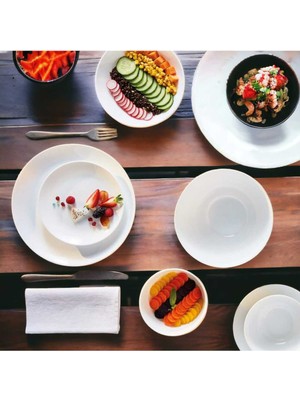 Diwali White 36 Parça Yemek Seti