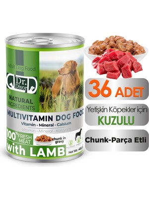 Dr. Diyor Kuzu Etli Yetişkin Köpek Maması 36 Adet